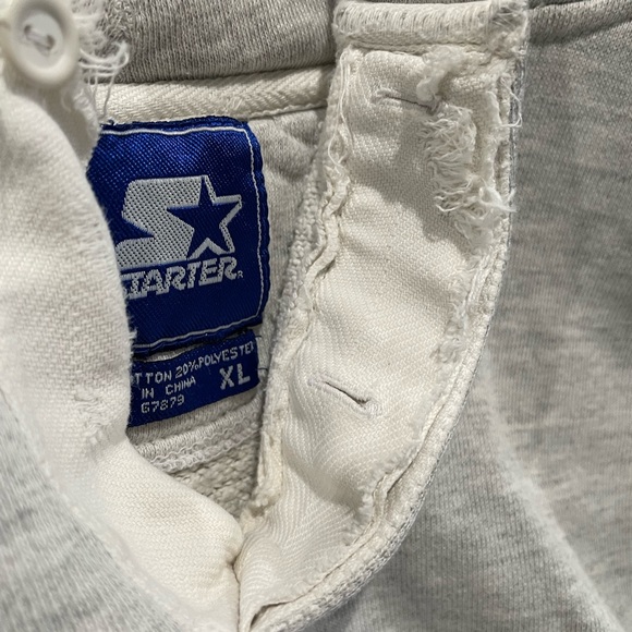 RARE VINTAGE Notre Dame Fighting Irish STARTER XL hooded sweatshirt leprechaun - Picture 12 of 13